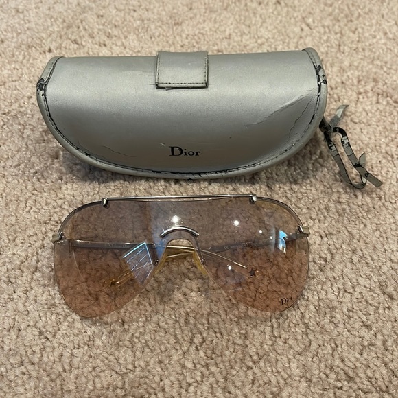 Dior Women's Glasses with Silver and Brown Tint - Picture 1 of 3